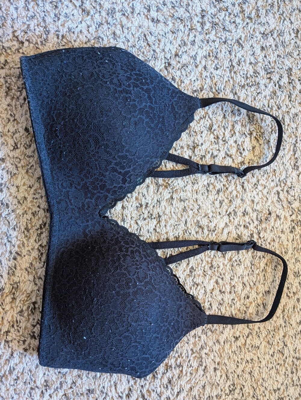 Real Happy Wireless Lightly Lined Black Bra - Aerie - 34C
